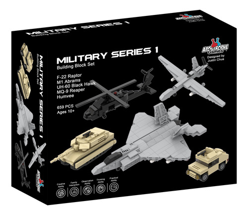 Juegos De Bloques Construcción Apostrophe 659 Piezas F-22 Ra