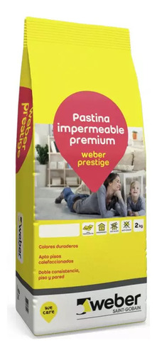 Pastina Weber Prestige Porcelanato 2kg Color Teja Antihongo