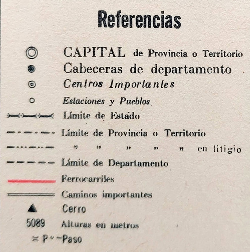 Mapa Color 1939 De Catamarca Y La Rioja Ferrocarriles Plano (Usado)
