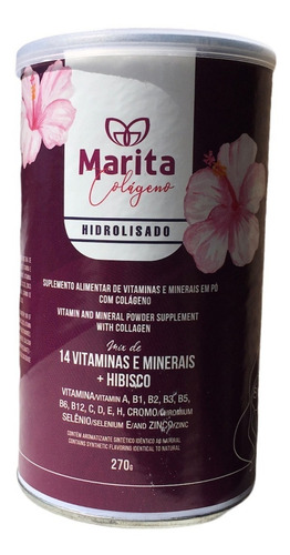 Colágeno Em Pó Pele Firme Top Marita Hidrolisado Hibisco