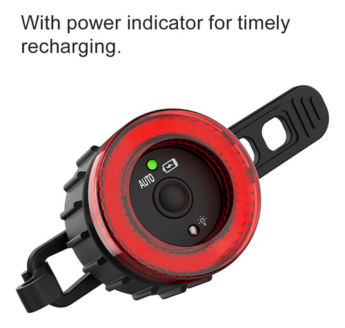 Luz Trasera De Bicicleta Recargable Por Usb De Alta Visibili