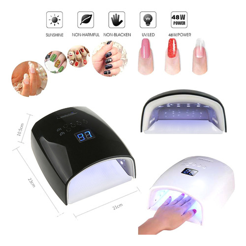 48w Recargable Uv Led Gel De Uñas De La Lámpara Secador De S