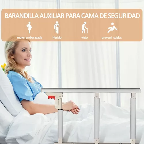 Rieles de cama para adultos mayores, barandilla lateral de cama, barra de  asistencia de cama de seguridad médica para personas mayores, mango de