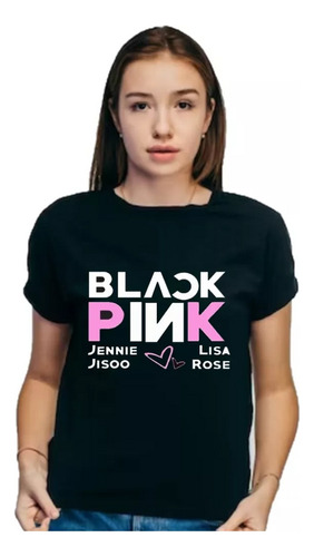 Remera Black Pink - Cuello Redondo - K-pop - Bp04 Infantil