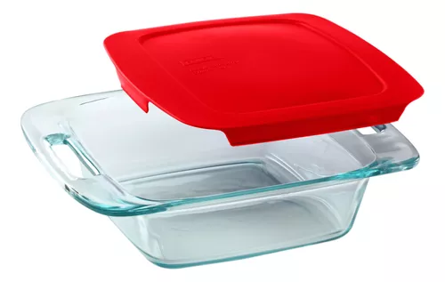 PYREX Pack De 2 Bolos Redondos Tapa Plastica De 4 Tazas - 950 Ml