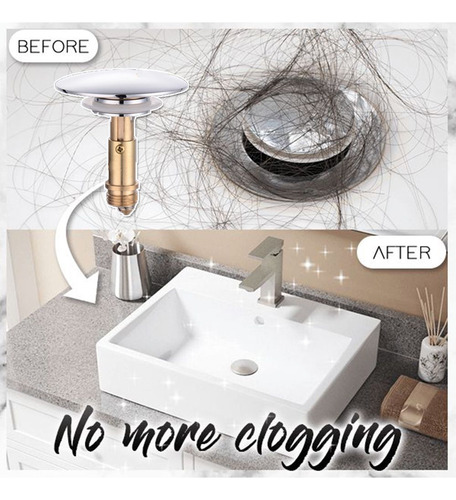 Tamaño: Tapón De Desagüe Para Lavabo, Filtro De Desagüe Rebo