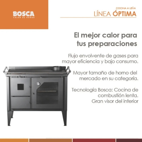 Cocina A Leña Bosca Optima 500 Salamandra Estufa Platos 3