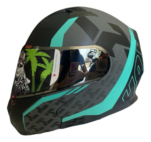 Casco Amatista Wind Negro/tirquesa Mate S Hax