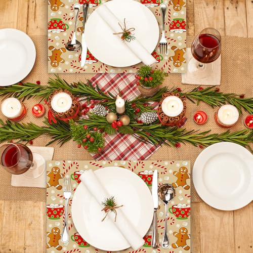 50 Hojas De Mantel De Papel De Navidad Hombre De Jengibre Ba