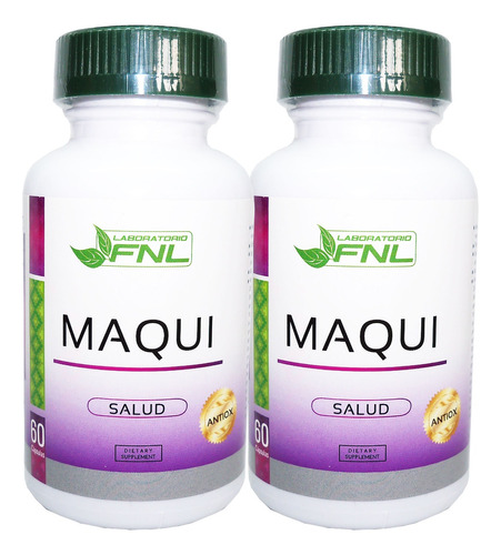 2x Maqui Fnl 60 Cap 500mg Super Alimento Fruta Antioxidantes