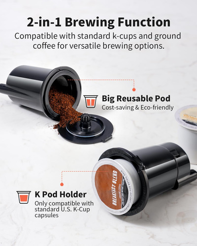 Kidisle Cafetera Caliente Y Helada Cafetera K Cup Compatible