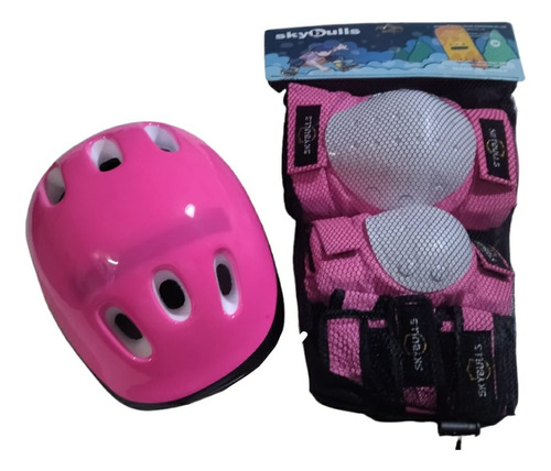 Casco + Rodilleras Coderas Y Muñequeras (protecciones) Niños