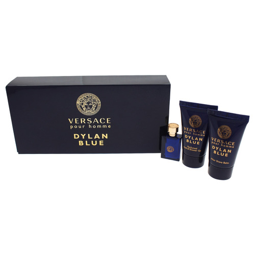 Dylan Azul Por Versace Para Los Hombres 3 Pc Mini Set De