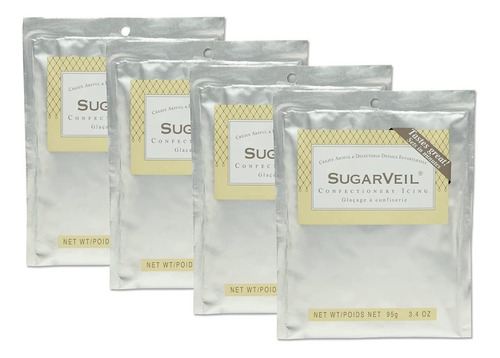 Sugarveil 4-pack De 3,4 Oz Sugarveil Confitería Formación De