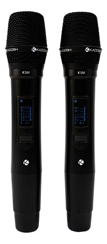 Microfone Kadosh K-502m Profissional Sem Fio Duplo Cor Preto