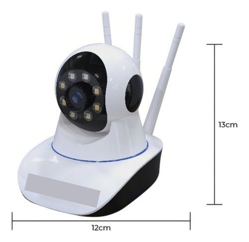 Baba Eletronica Câmera Wifi Visão Noturna Microfone Ipcamera Branco