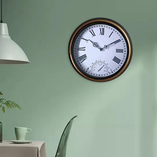 Reloj De Pared Con Termómetro Decoración Para Jardín