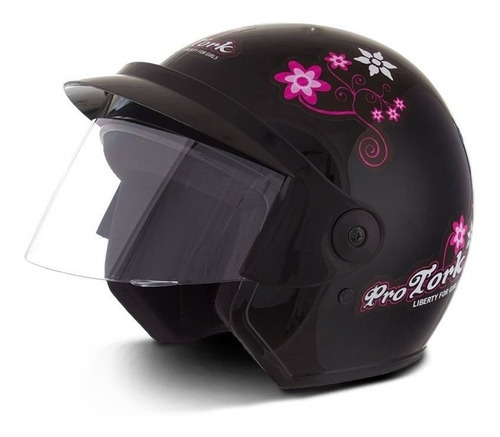 Capacete Pro Tork Feminino Liberty 3 For Girls Cor Preto Tamanho do capacete 58