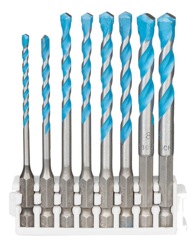 Jogo Brocas Multiconstruction 3 A 8mm Hex-9 Sextavada Bosch