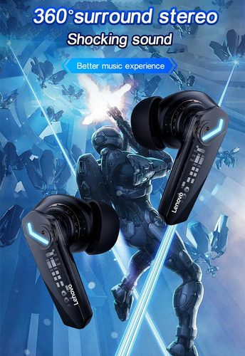 Fone De Ouvido Bluetooth Lenovo Gm2 Pro Gamer Bluetooth 5.3