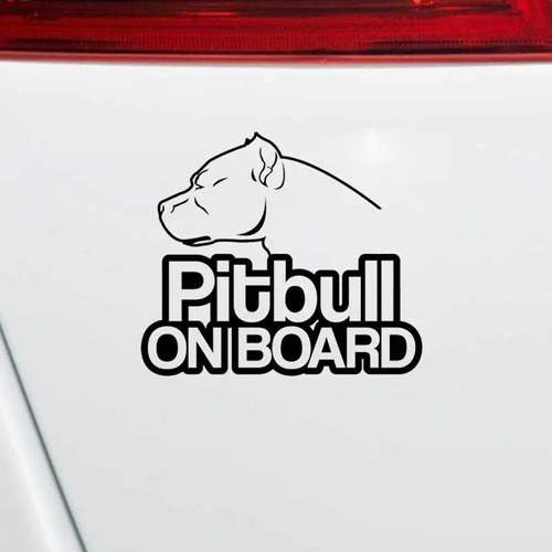 Calcos Ploteos Pitbull On Board Autos Camionetas