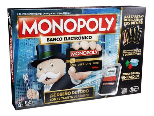 Monopoly Banco Electrónico Juego Completo De Mesa Hasbro