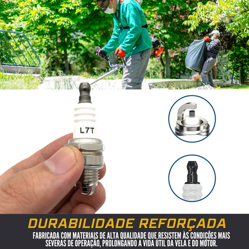 10 Vela De Ignição Roçadeira Motoserra Branco Toyama Vulcan