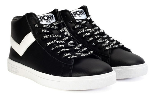 Tenis Pony Top Star Hi Soot Dama Action Leather