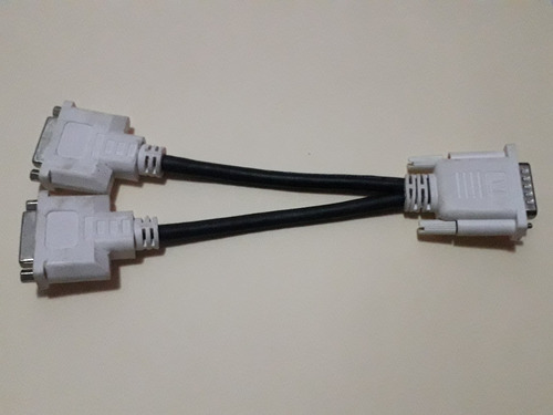 Imagen 2 de 4 de Cable Dual Dvi-i Para Conectar 2 Monitores