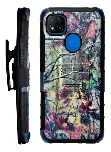 Funda Moss Uso Rudo Camuflage 3 En 1 Para Xiaomi Redmi 9c