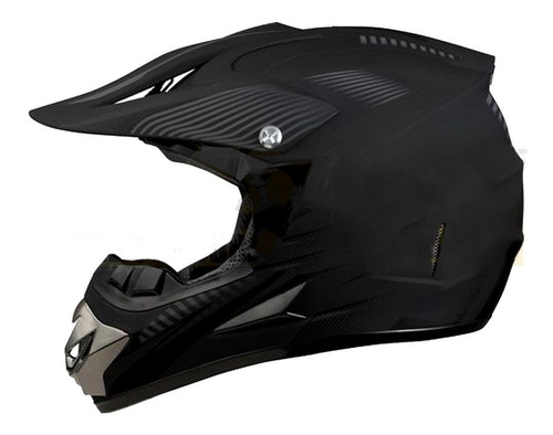 Imagen 1 de 6 de Casco Motocross Enduro Iron Racing Ir-850 Negro Mate Rs Ns