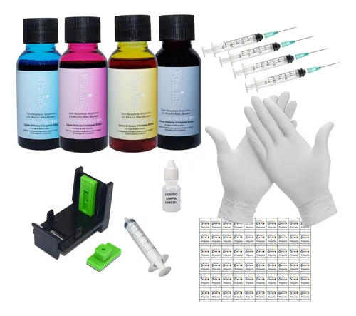 Kit De Recarga De Tinta Digit Colors Para Cartuchos HP 60