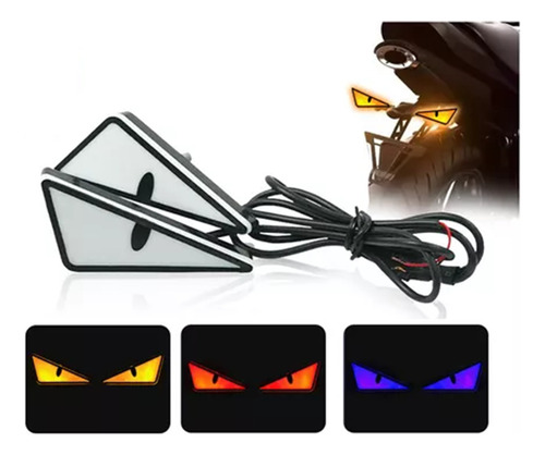 2pz Luces Led Motocicleta Direccionales Ojos Diabólico Dise