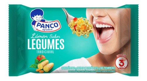 Imagem 1 de 5 de Macarrão Instantâneo Lamen Legumes Miojo Panco 85grs
