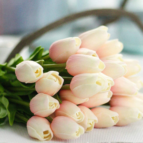 10 Units Of Artificial Tulips, Flowers, Touch