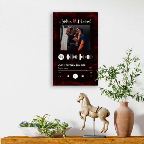 Placa De Spotify Roja 30x48 Cm