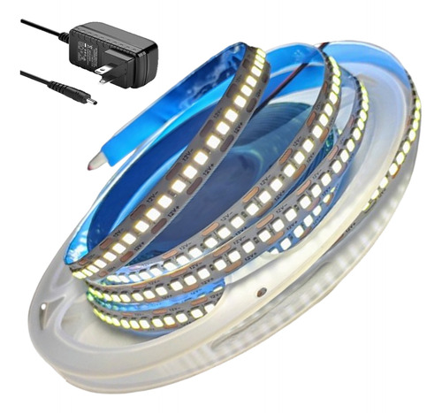 Tira Led 1200 Leds 5 Metros Luz Blanco 80w 12v Eliminador