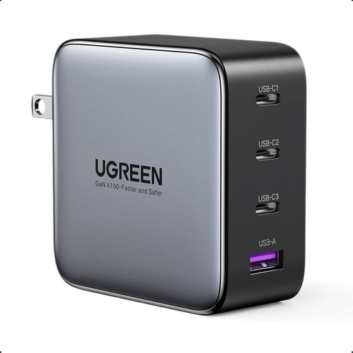 Cargador De Pared Ugreen Carga Rapida 100w Gan 3 Usb C 1 Usb