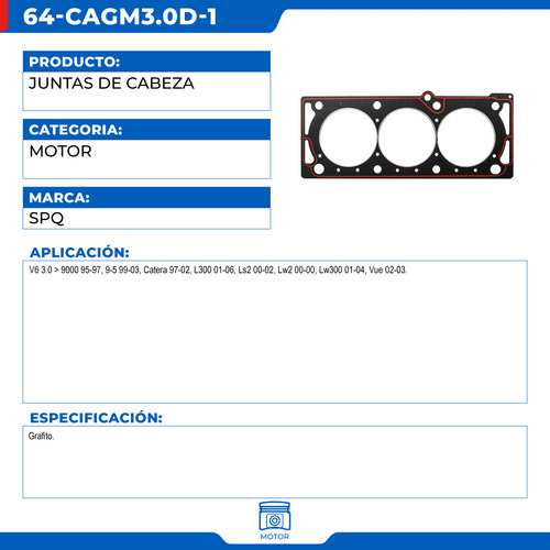 Empaque Junta De Cabeza Saturn Vue 2002-2003 V6 3.0