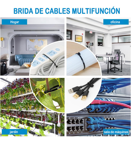 Cinchos De Plástico 1000 Pcs Bridas Para Cables Multiusos