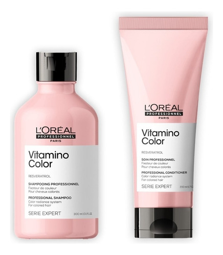 Kit Loreal Expert Vitamino Color Shampoo 300ml + Acond 200ml
