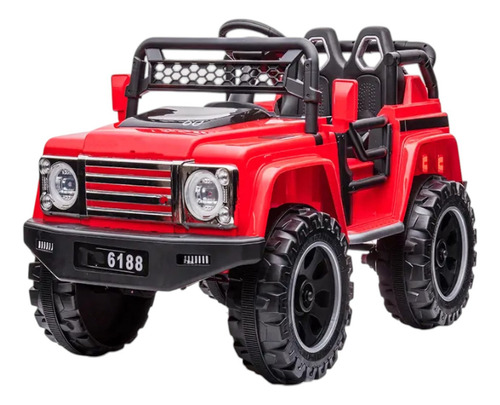 Carro Montable Eléctrico Aeiou Bg6188c Control Remoto 4x4 Color Rojo