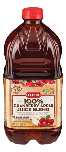 Jugo Heb Cranberry Apple Sin Azucar Añadido 1.89 Lts
