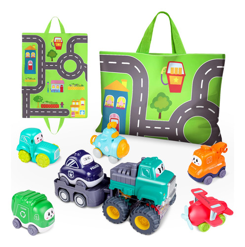 Autos De Juguete Para Bebés Paquete De 7 Modelos Variados Color