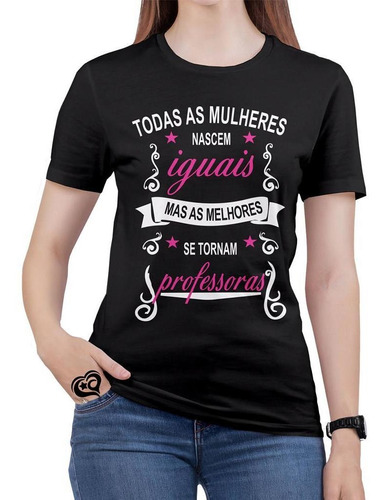 Camiseta Professora Plus Size Educação Escola Feminina Blusa