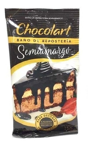 Baño Sachet Chocolart Semi Amargo 150g X 1 U