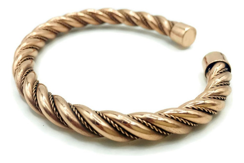 Healing Lama Pulsera De Cobre Trenzado De Diseno Tradicional