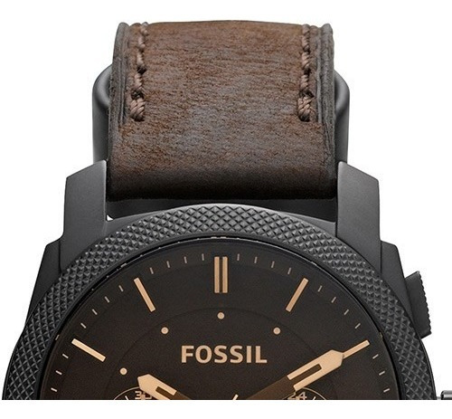 Relógio Fossil Analógico Ffs4656/z Fs4656 Couro Marrom Nf-e