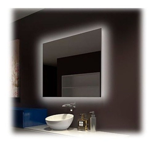 Espejo Rectangular Luz Led Baño Comedor Sala Grande 50 X 100