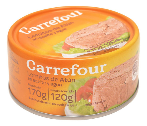 Carrefour 3 latas de lomitos de atún en aceite 170gr